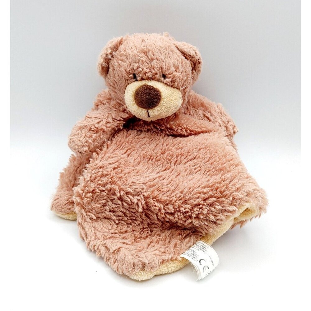 Kellytoy Bear Lovey Lovie Brown Tan Rattle Security Blanket Plush